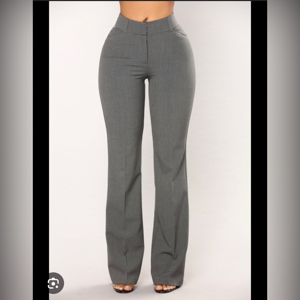 Fashion Nova- Tasha Dressy High Rise Pants - Charcoal
L